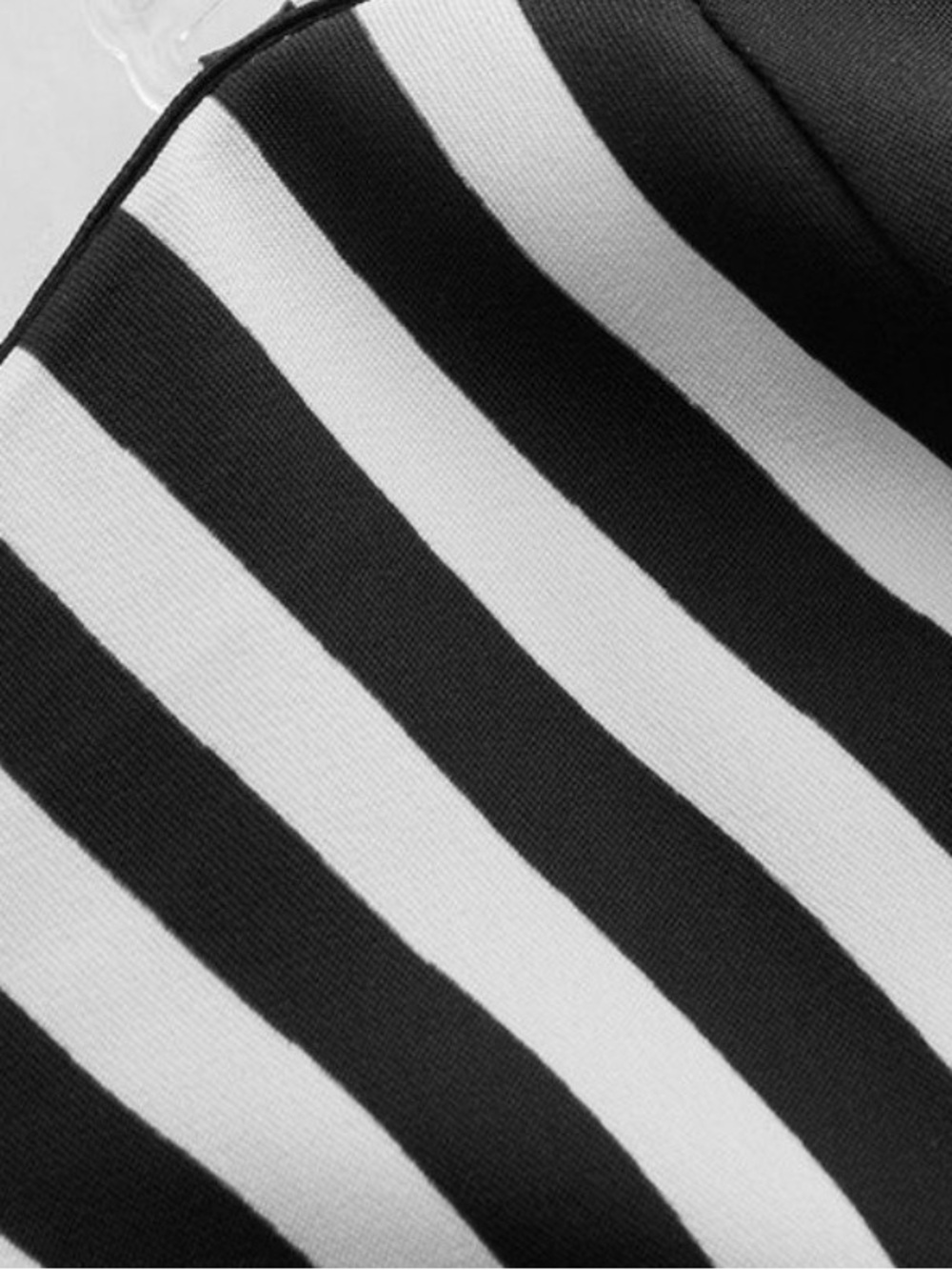 Commense Black and White Strapless Belted Maxi Dress - Picture 4 of 7